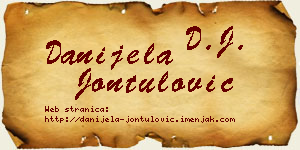 Danijela Jontulović vizit kartica
